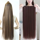 Накладные синтетические волосы Allaosify, 50-100 см, с 5 зажимами, длинные, черные, каштановые, для женских длинных париков