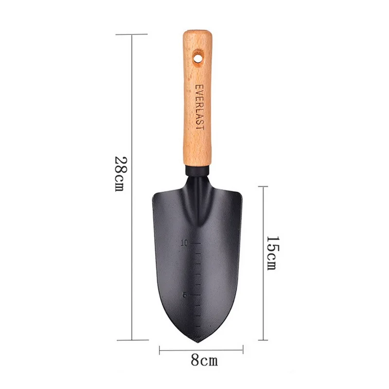 

Garden Hand Tools Carbon Steel Garden Shovel Flower Planting Shovel Garden Wooden Handle Gardening Tools for Roots and Planting