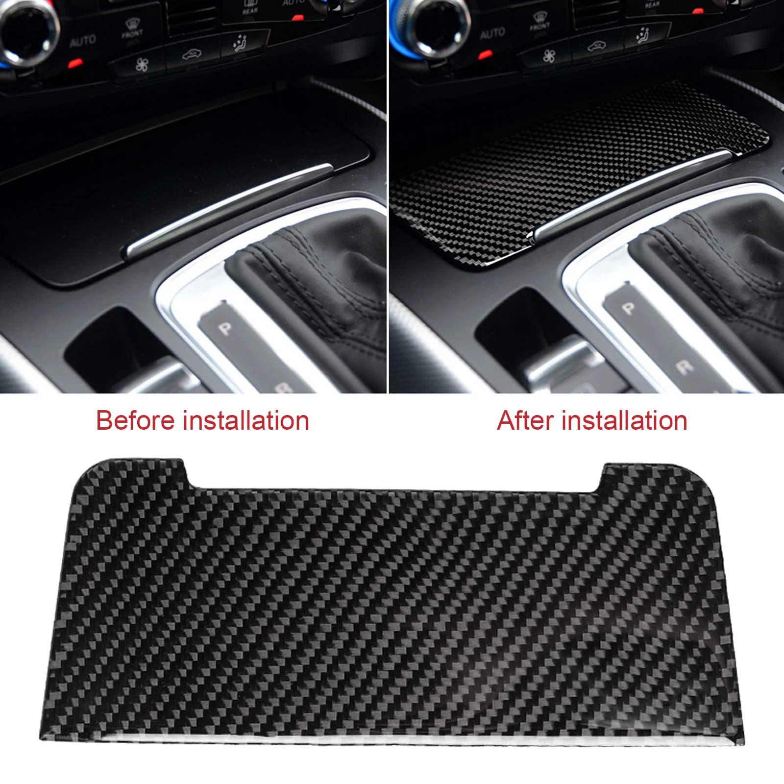 Car Stylish For Audi A4 B8 A5 Q5 Interior Accessories Carbon Fiber Car Center Control Gear B36B
