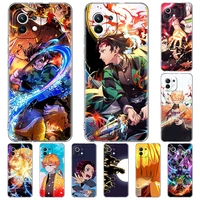 Soft Clear Case For Xiaomi Poco NFC 10T Pro Note Lite CC9 TPU Silicone Phone Cover Demon Slayer Anime