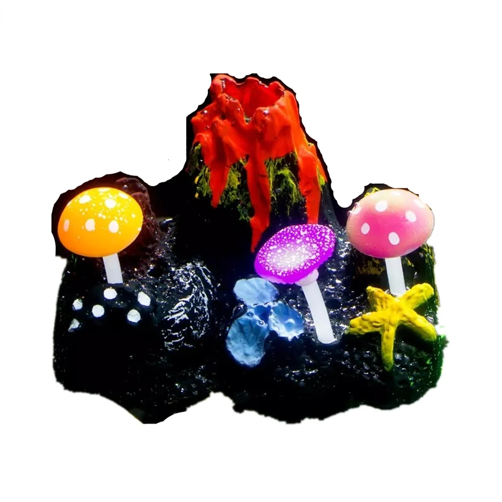 Полимерное украшение для аквариума Saim ландшафтное вулканическое насос в форме