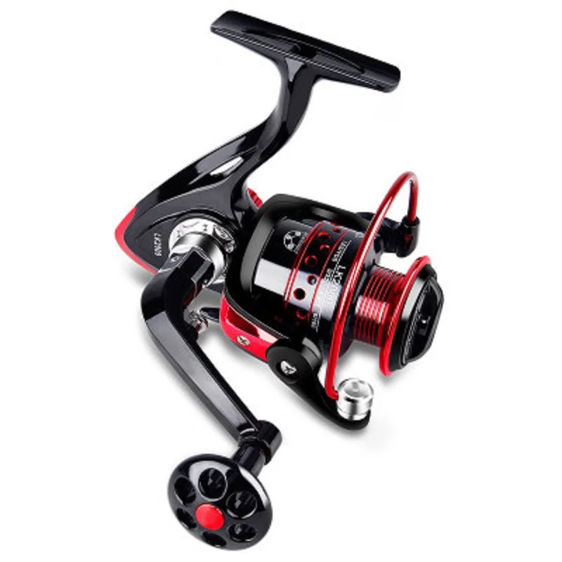 Спиннинговая Рыболовная катушка LK2000 7000 без зазора металлическая 6 кг Щука черный