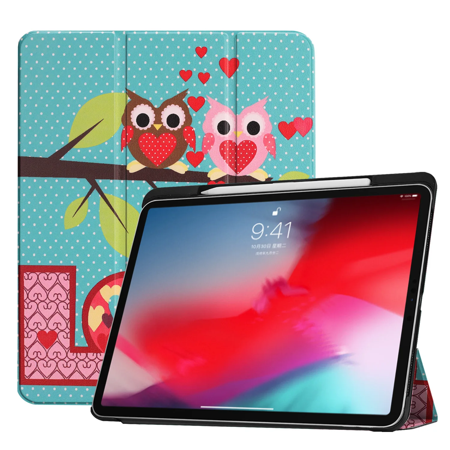 GOOJODOQ Funda для iPad Pro 11 чехол с держателем-карандашом Поддержка беспроводной зарядки для Apple Pencil 2 для iPad Pro 11 чехол - Цвет: Color-4
