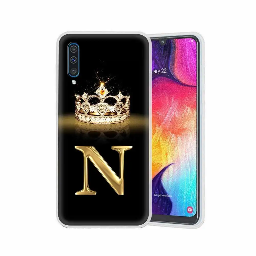 

Translucent Case for Samsung Galaxy A51 A71 A21s A31 A41 A11 M31 M30s M51 Soft Matte Phone Cover Sac Hot Gold Letter