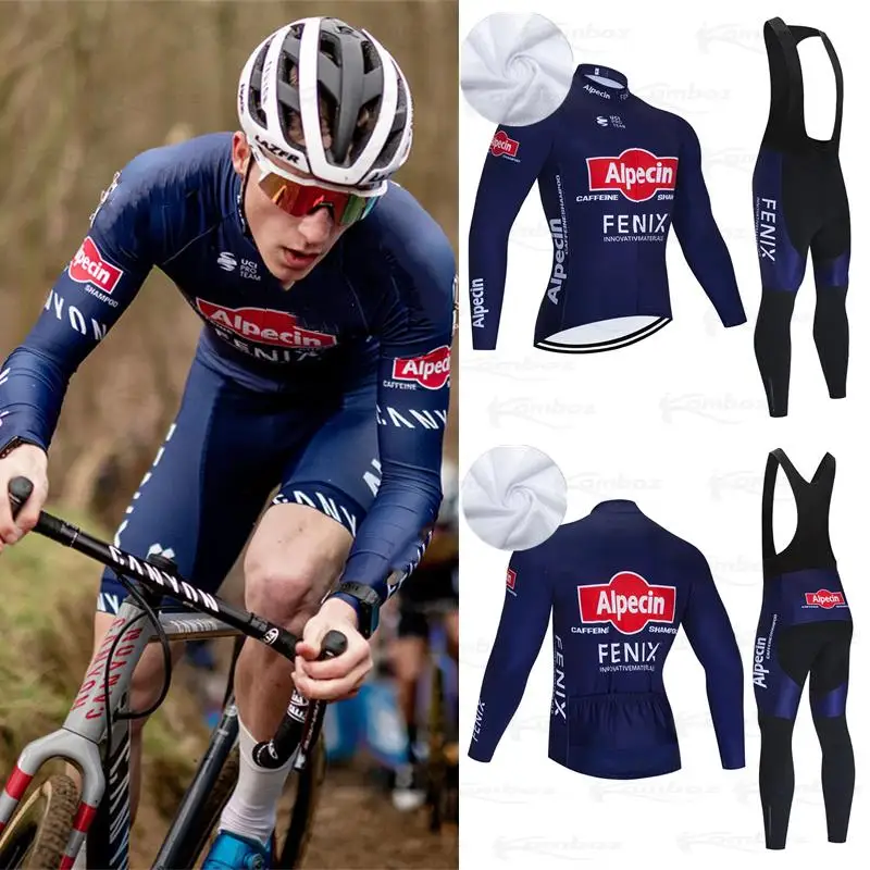 Командный Alpecin мужской велосипедный Трикотажный костюм с длинным рукавом MTB