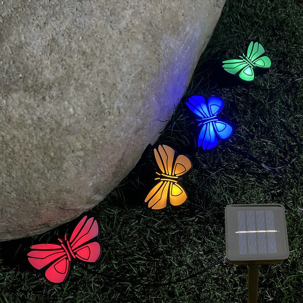 

Solar LED Fairy Lights Colorful Butterflies Dragonflies Daisy Lawn Lamp Landscape Light for Garden Yard Patio Decoration Outdoor