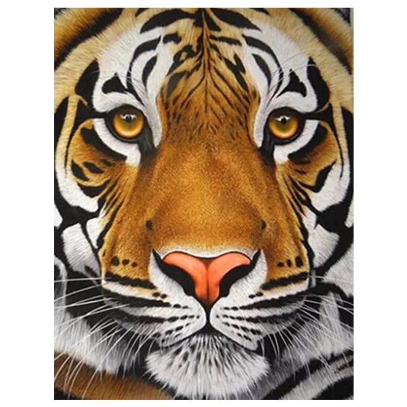 Алмазная 5D картина сделай сам полноразмерная/круглая вышивка Тигр крестиком