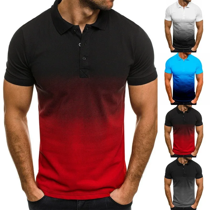 

Men Men Shirt Short Sleeve Shirt Contrast Color New Clothing Summer Streetwear Casual Fashion Men tops