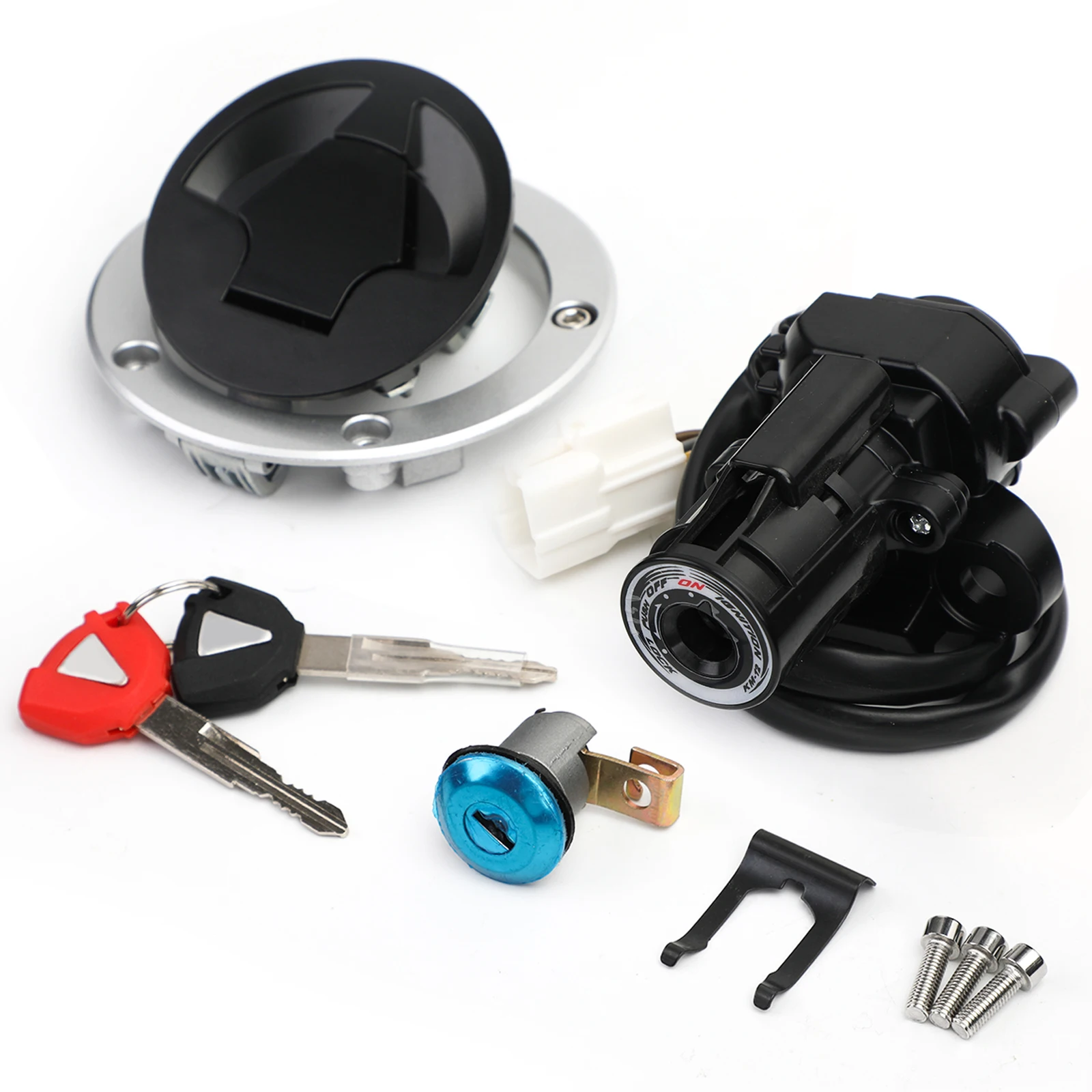 

Artudatech Ignition Switch Fuel Gas Cap Seat Lock Set For Kawasaki ZX636 ZX1000 Ninja 2011-2019 27005-0556 51049-0039 Motor Part