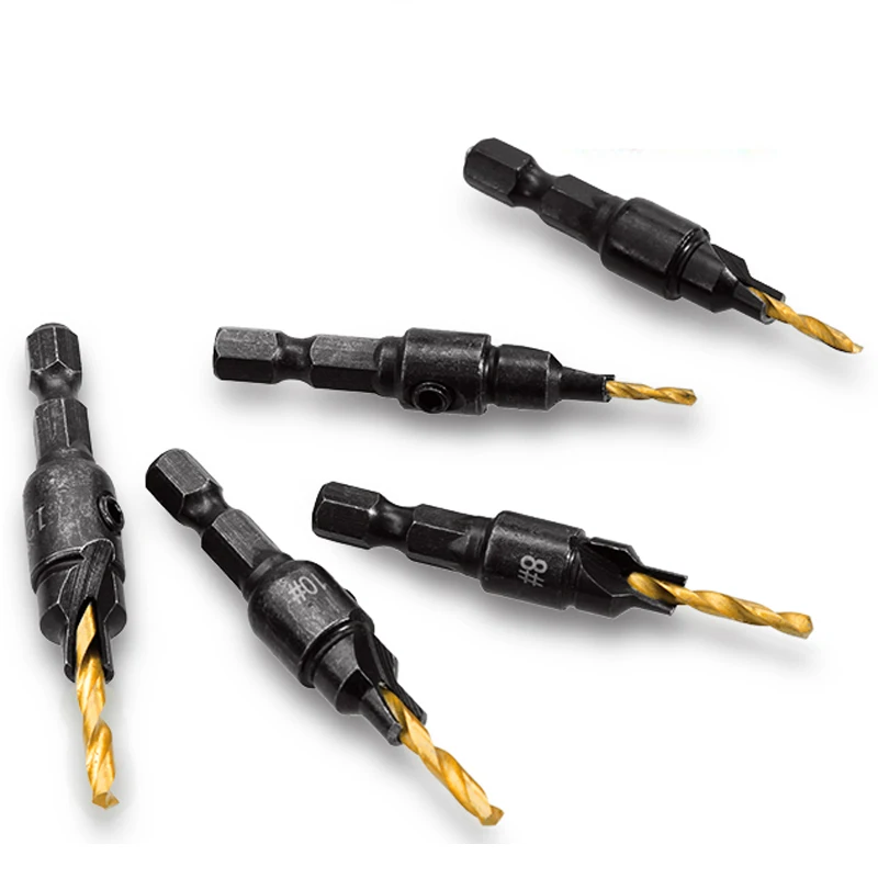 

Набор сверл с шестигранным хвостовиком 1/4, оборудование для потайных винтов HSS 4241