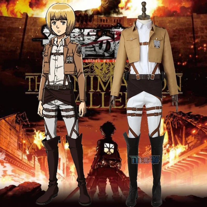

[STOCK] Anime Attack on Titan Armin Arlert Training Corps Daily Uniform Cosplay Costume Halloween Men Free Shipping 2021 New