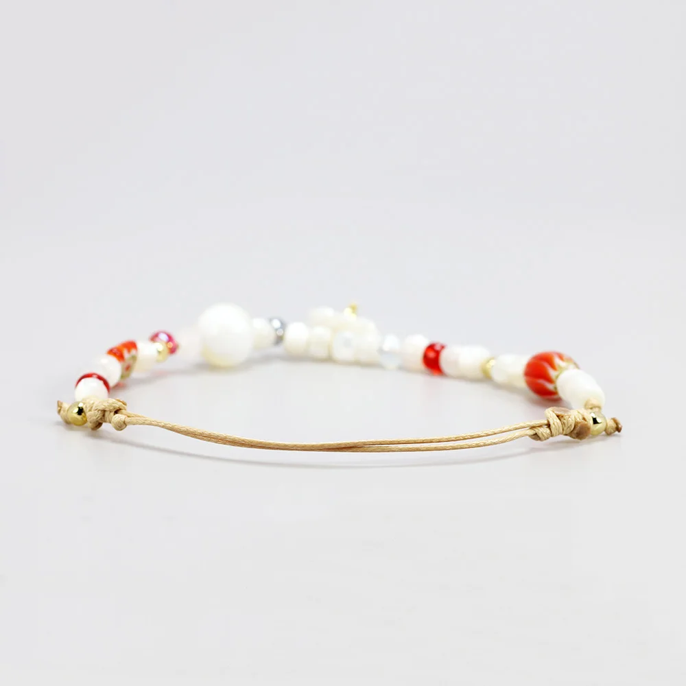 Натуральный много драгоценных камней бусы браслеты Белый Агат ракушка жемчужные