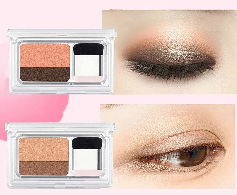 Двойной цвет Женская мода ленивые тени для век макияж Палитра пигментов