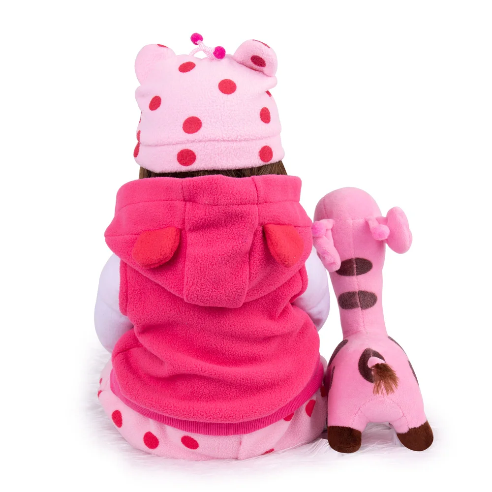 Кукла реборн KAYDORA Bebe мягкая одежда кукла-сюрприз с жирафом для малышей 47 см/55 см