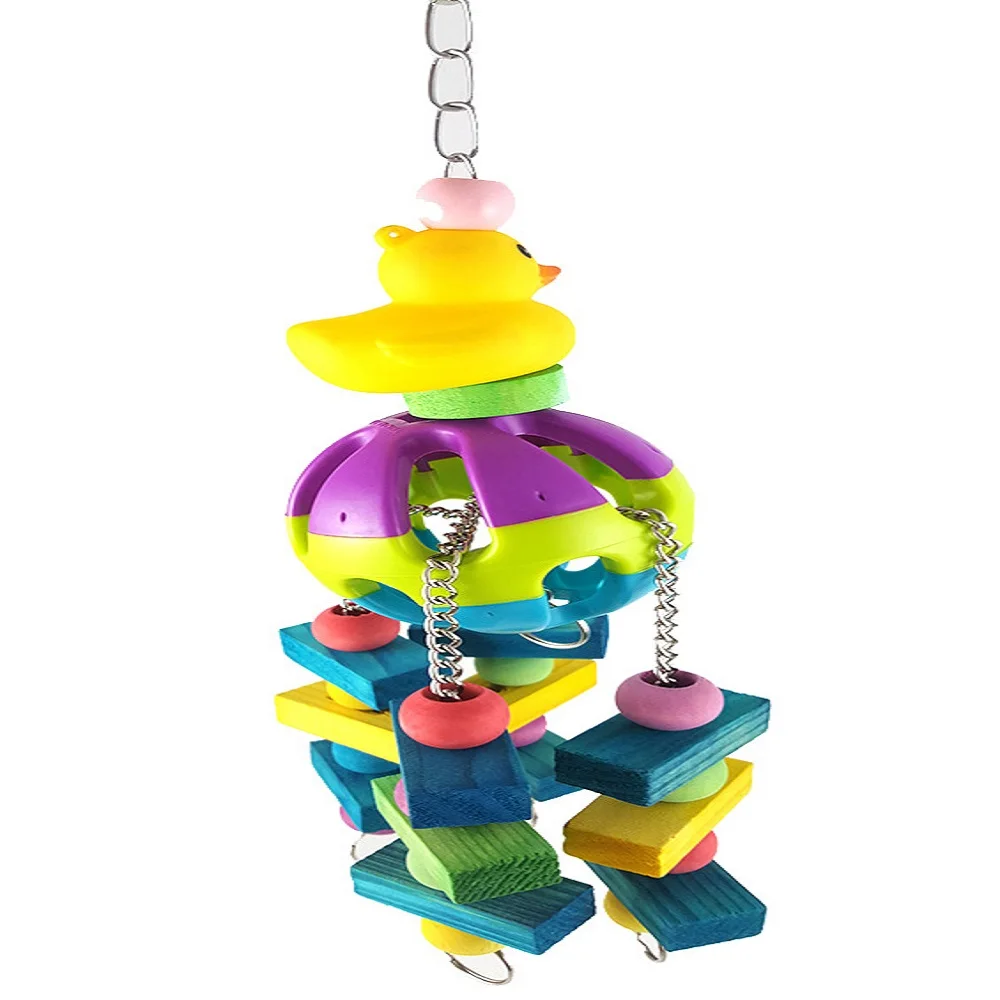 

Игрушки для домашних животных LHXMAS, игрушка-попугай, игрушка-колокольчик, маленькая Желтая утка, игрушка, птица