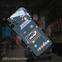vintage retro game among us led phone case for iphone 11 12 pro 8 7 plus x xr xs max se 2020 12 mini glowing light flash cover