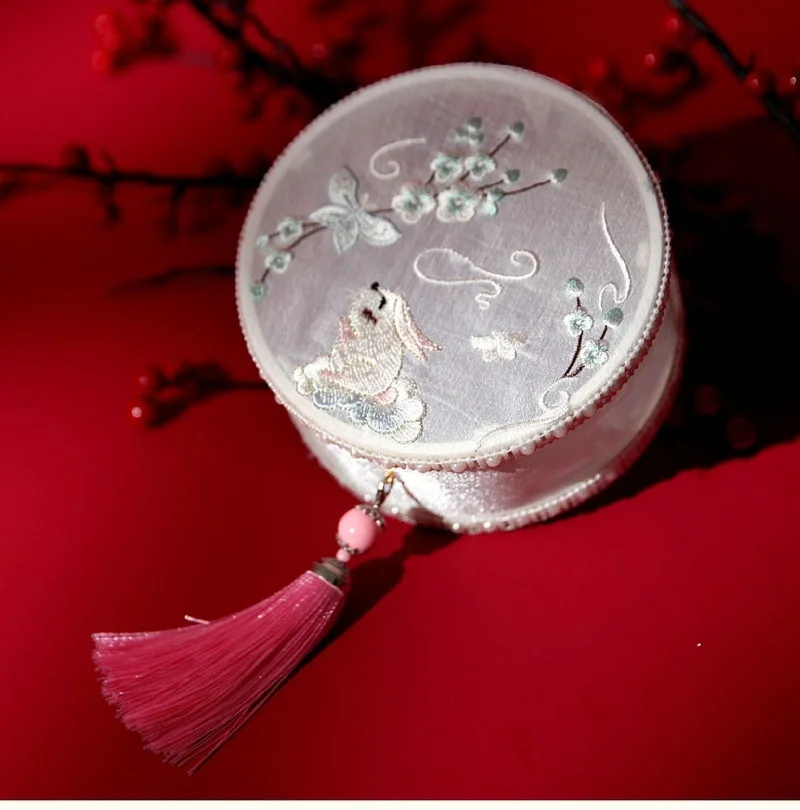 Chinese Style Handmade silk Mid-Autumn Festival ancient style palace lamp flower jade moon rabbit creative luminous lanterns | Дом и сад