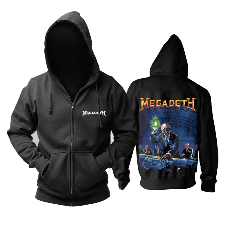 24 25 дизайнов Megadeth рок черные толстовки оболочка куртка трэш металлический Свитшот 3D Череп Кость Sudadera молния флисовая верхняя одежда - Цвет: 24