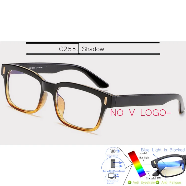NO V LOGO-C255 IVSTA, синий светильник, очки, компьютерная игровая оправа, для мужчин, анти-Синие лучи, блокировка, по рецепту, близорукость, поляризованные солнцезащитные очки, ночной ботаник - Цвет оправы: NO V LOGO-C255