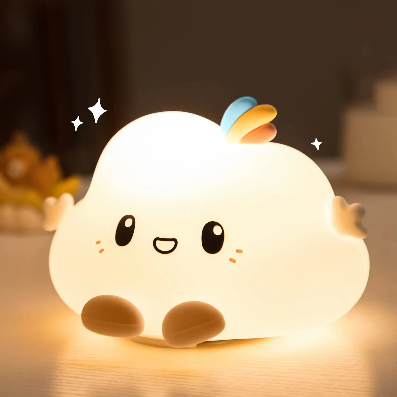 

Kids Night Light for Kids Room Cute Baby Night Light Toddler Night Light Rechargeable Night Light for Girls Silicone Night Light