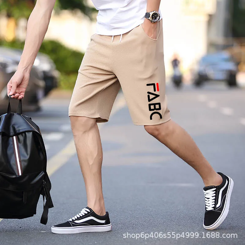 

Drawstring Shorts Men Casual Beach 2020 new Summer Elastic Waist pants Men Plus Size Loose Letter Printed Male Sports Short