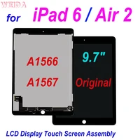 9 7 original ipad 6 lcd replacement for ipad air 2 lcd a1566 a1567 lcd display touch screen assembly for ipad 6 ipad air2 lcd