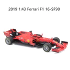 Модель автомобиля Burago 1:43 Ferrari 2019 16-SF90, сплав F1, литье под давлением, имитация автомобиля, коллекция украшений, Подарочная игрушка