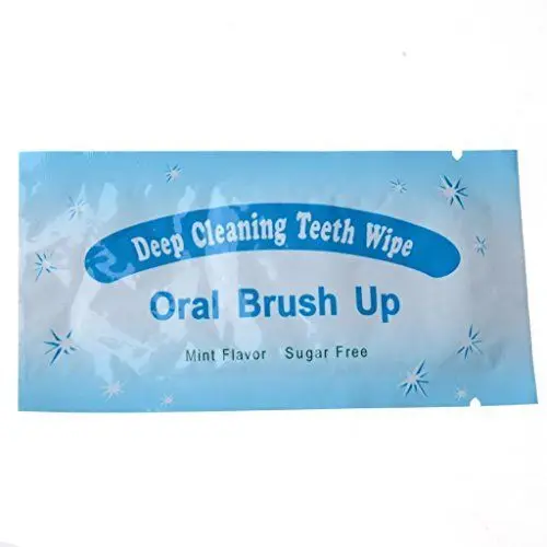 

10pcs Textured Finger Teeth Wipes Brush Ups Dental Clean Pre/Post Whitening