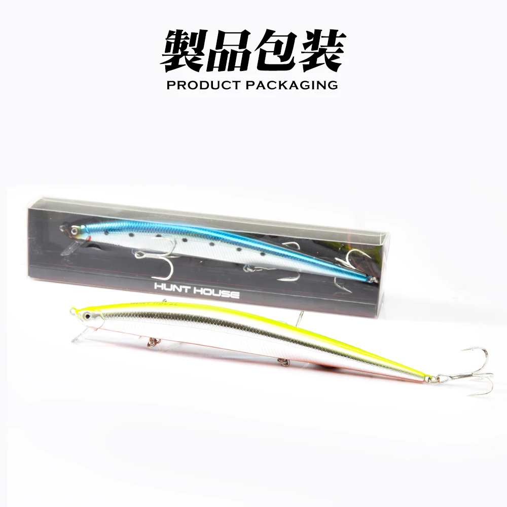 Hunthouse 3 шт./лот лучшие цены Tide Minnow тонкий 175F приманки 175 мм/34 г Длинные литья Jerkbait Pesca