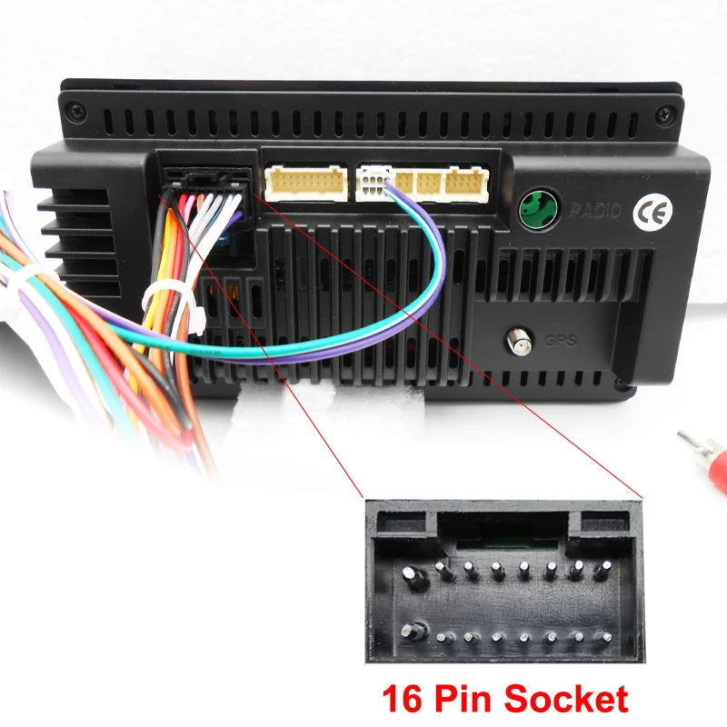 $71.24 Mercedes Benz C Class Quadlock Wiring Harness Plug 16 Pin Male Connector Radio Head Unit Car Accessories Cable Adapter for W204
