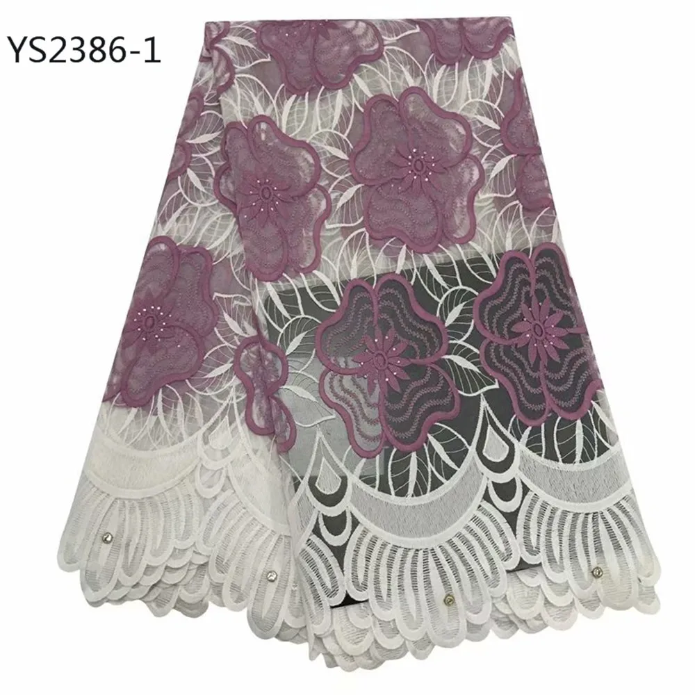 Нигерийская Мода доставка зеленый цвет полиэстер кружевная ткань швейцарская