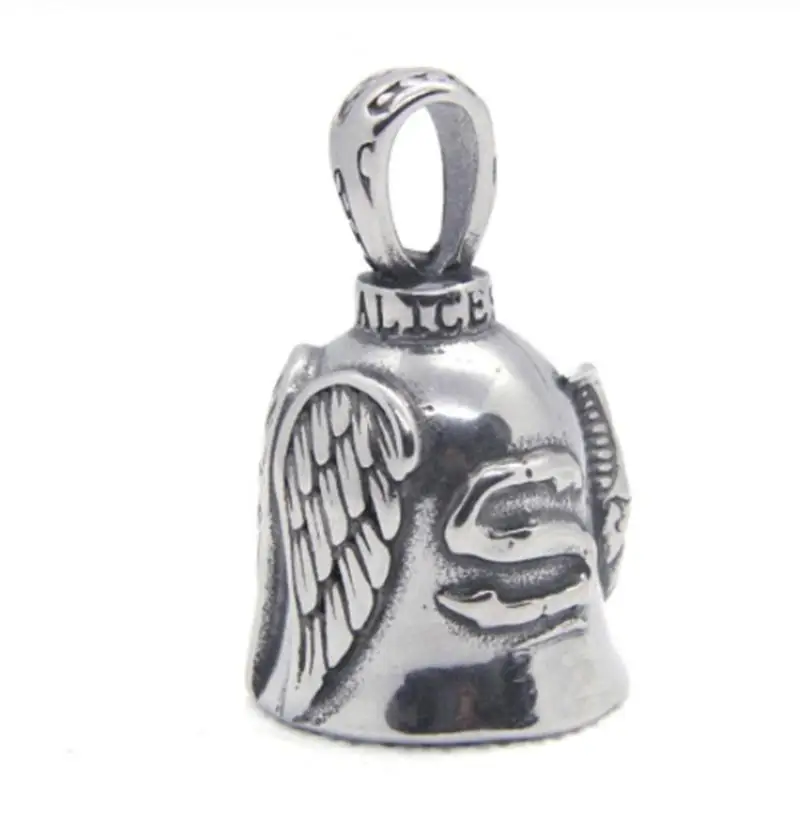 Модное творчество Ангельские крылья Bell Letter Обе стороны велосипедиста Панк подвески для мужчин Ювелирные изделия в подарок.