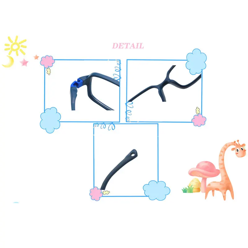 Очки мужские Оптические ультралегкие съемная квадратная оправа с резиновым
