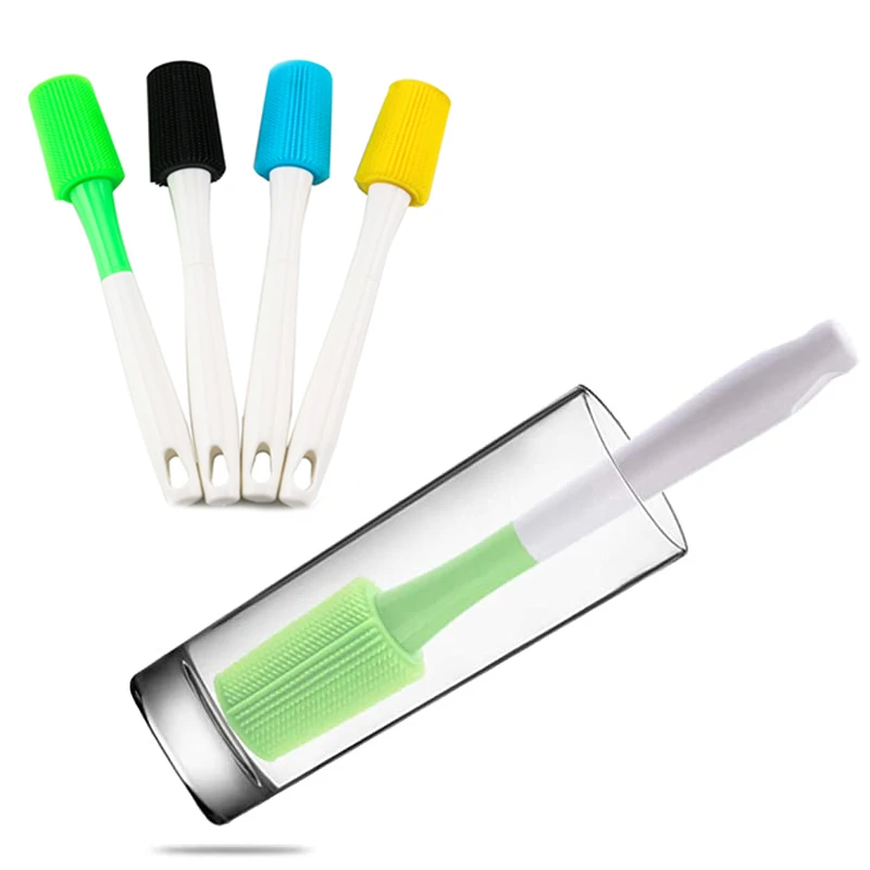 

Silicone Cup Brush Bottle Cup Cleaning Brush For Glass Cup Thermoses Coffee Mugs Tea Pot Cleaner Long Handle Cleaning Brush Tool