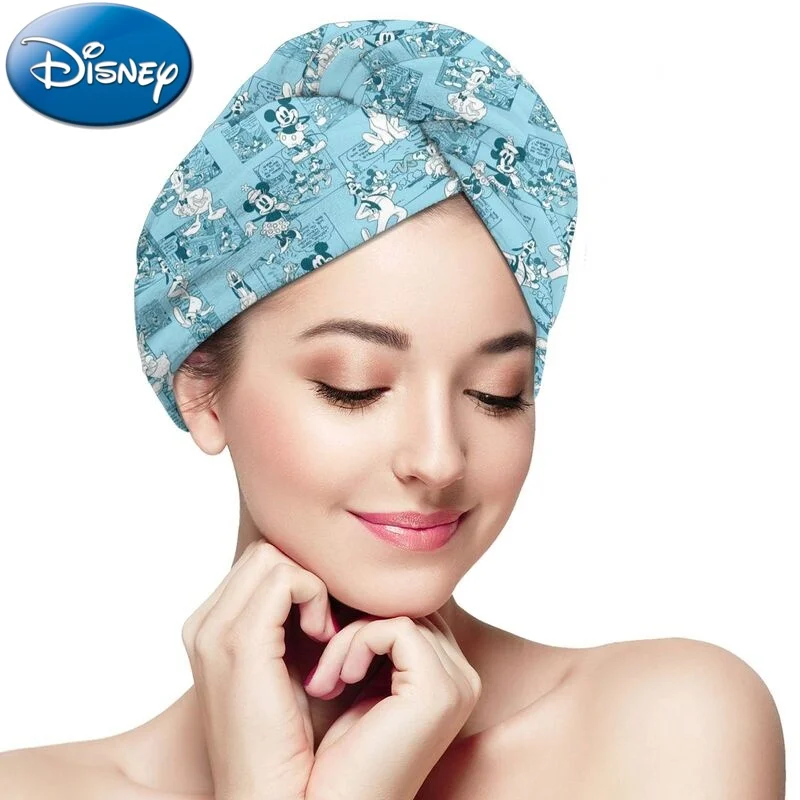 

2022 New Disney Cartoon Woman Dry Hair Cap Super Absorbent And Quick-Drying Shower Cap Towel Cap Wiping Head Towel Headscarf