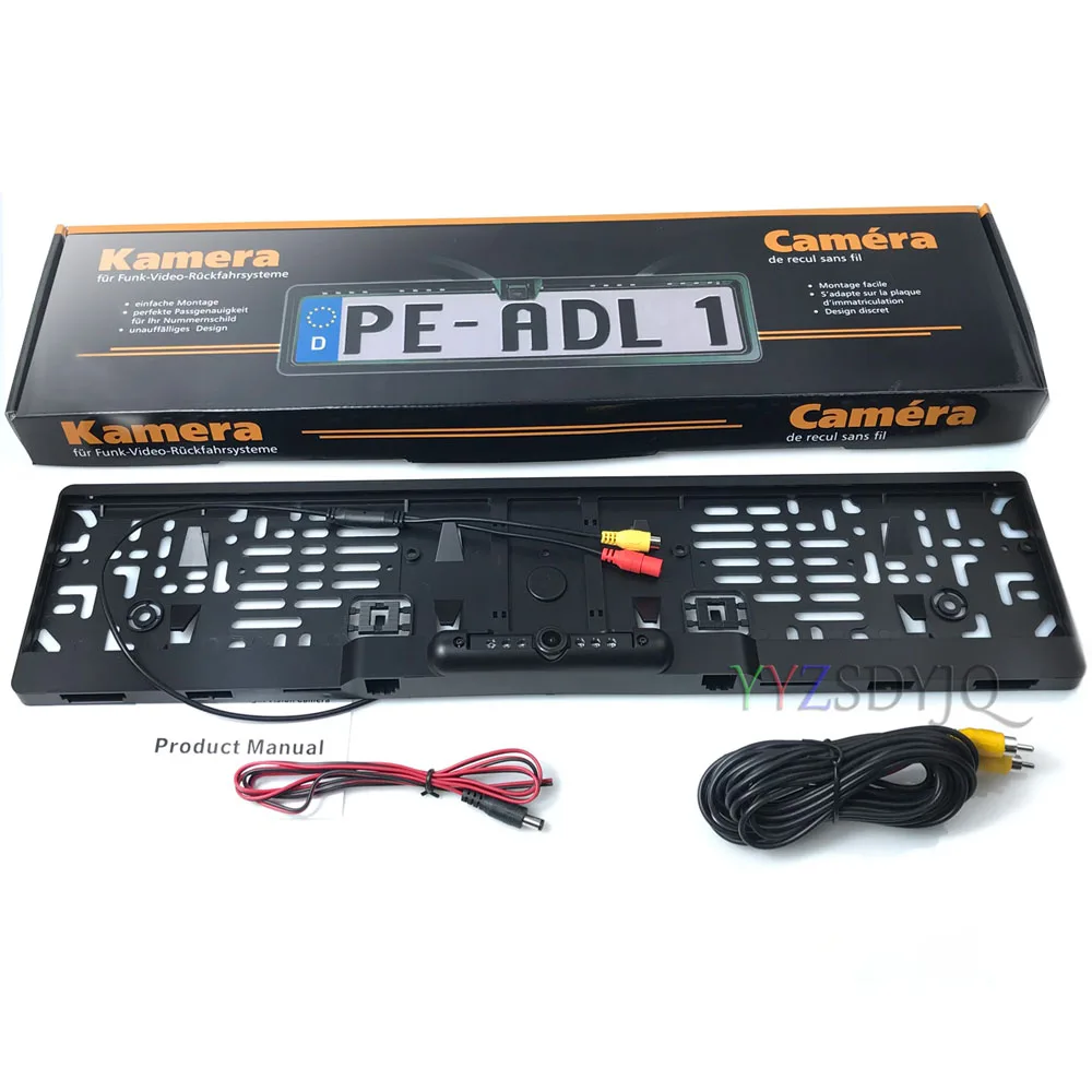 

Новая система камер заднего вида с динамической траекторией, рамкой для европейского номерного знака, с ночным видением, 5 ИК светильник s +, светочувствительный светильник