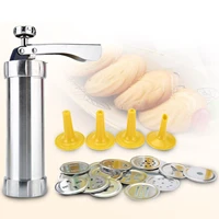 biscuit press set cookie maker machine kit stainless steel 20 discs 4 icing tips spritz dough biscuits making tools