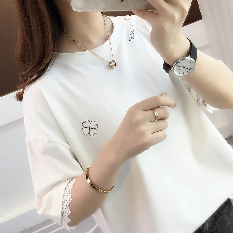 

Summer 2021 New Women's Short Sleeve T-shirt Summer Women's Loose Design Small Short Top Fashion