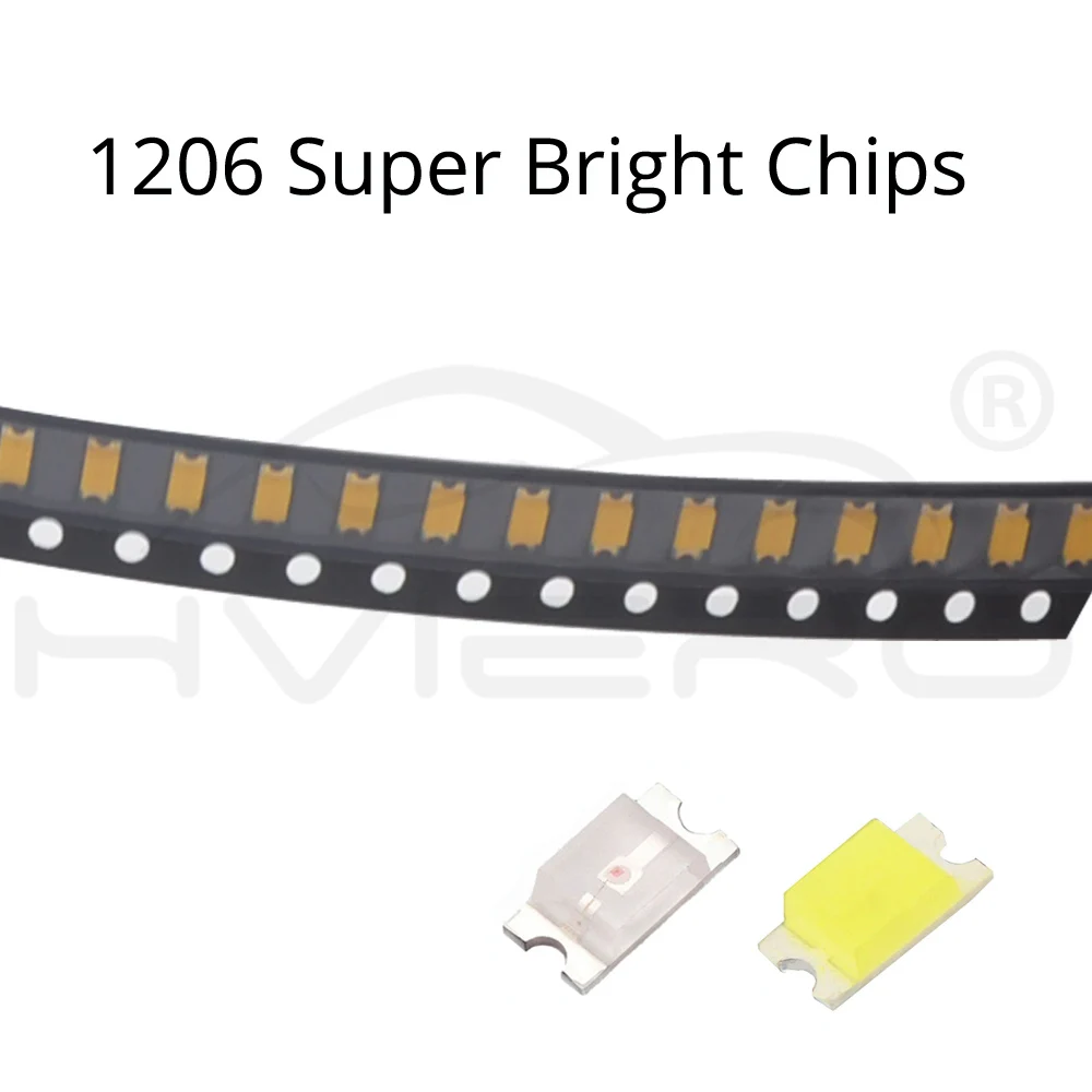 100 шт. 1206 SMD SMT белый красный зеленый синий желтый розовый оранжевый супер яркий