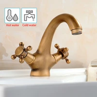 swan vintage basin sink tap mixer antique faucet hot and cold water crane bronze brushed sink faucets bathroom single hole