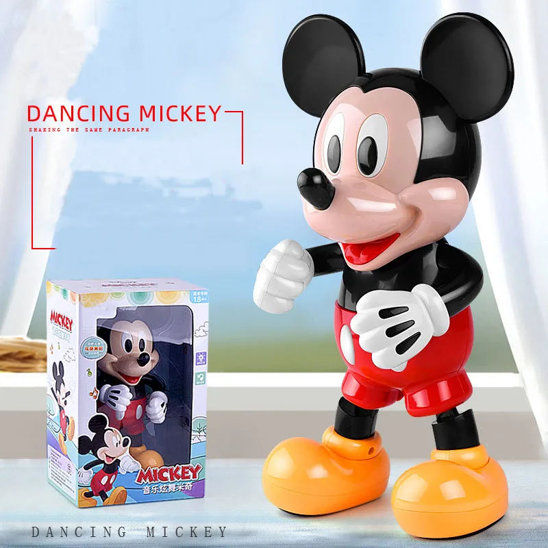 Микки и Минни Маус электрическая музыка Dazzle Танцующая Игрушка Микки свет Танцующая кукла пазл ранний образование интерактивная игрушка детский подарок