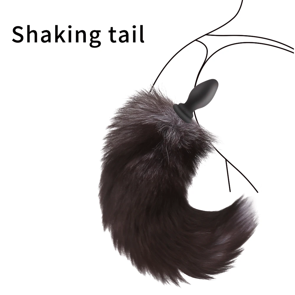 fox tail anal plug BDSM Wireless Remote Vibrating Butt Plug Anus Dilator For Couples Adult Game Cosplay Accessories Sex Toy |
