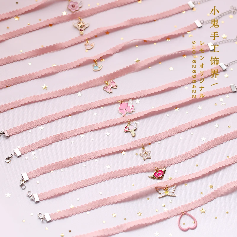 Японская карточка sakura star stick rabbit amazing cherry blossom Униформа ожерелье симпатичное