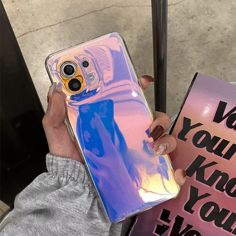 lovecom laser rainbow clear phone case for xiaomi mi 11t pro redmi note 11 pro 11s 10s 9 8 mi 12 pro poco f3 m3 soft back cover free global shipping