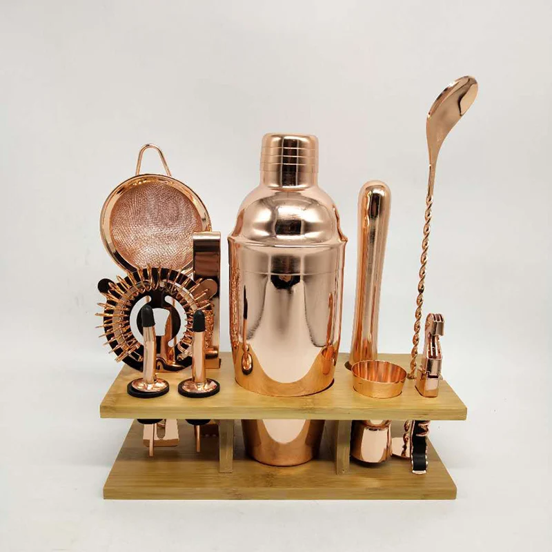 Набор для бармена из нержавеющей стали с гальваническим покрытием розового