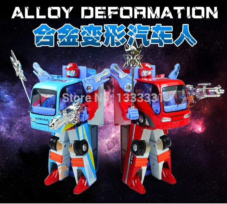 Распродажа робот-трансформер из Западного сплава игрушка для школьного автобуса