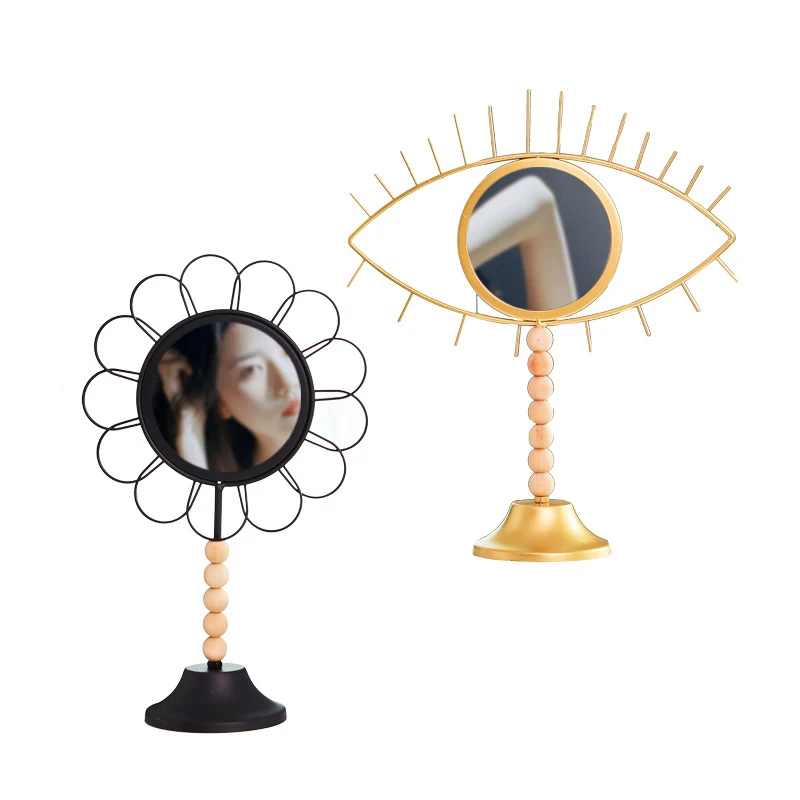 Скандинавская Геометрическая железная зеркальная Золотая Миниатюрная модель