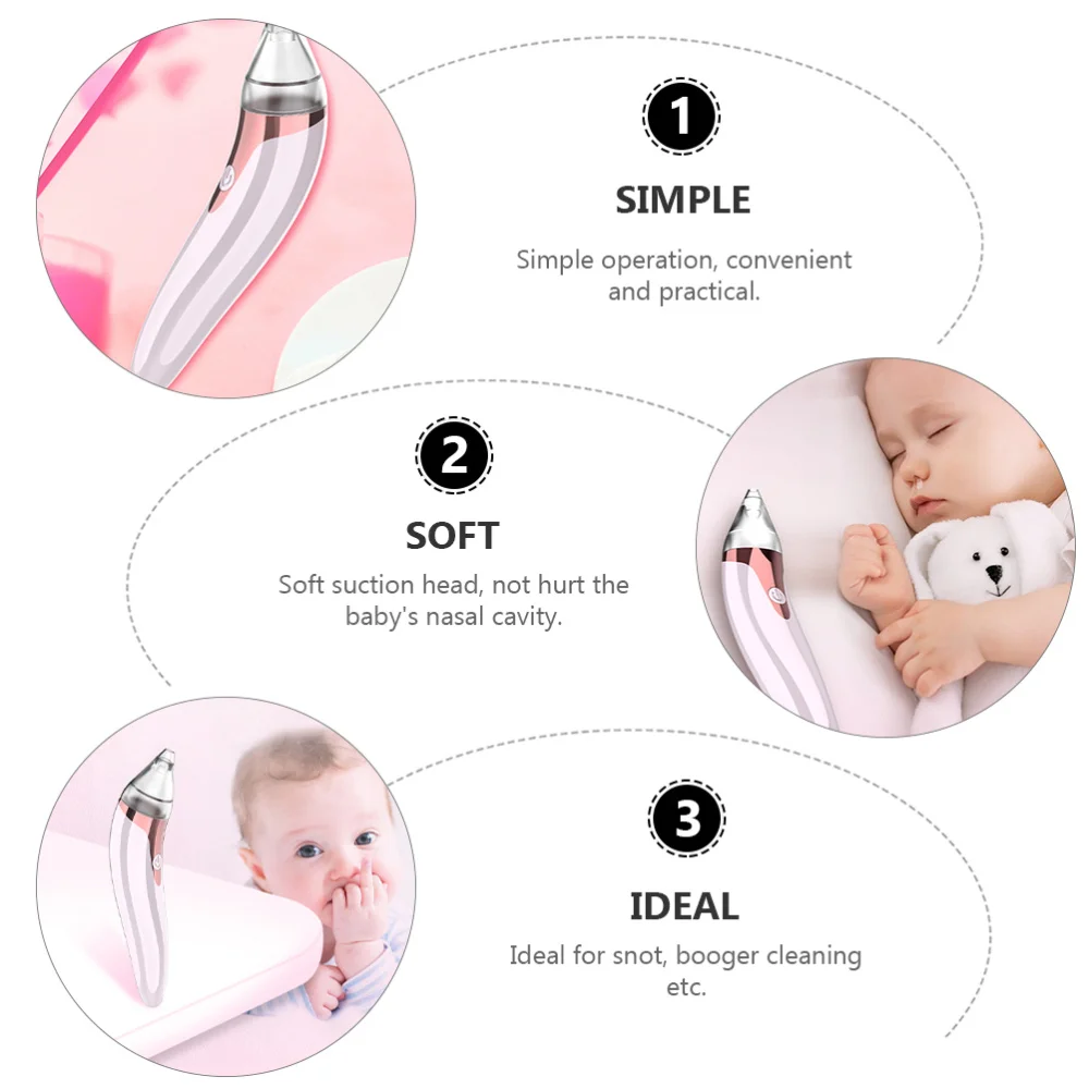 

1 Set of Baby Nose Aspirator Handheld Electric Nose Sucking Tool Nasal Cleaner