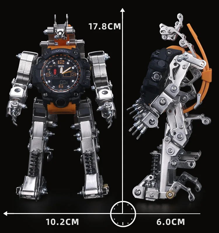 

Action Figure Model Mechanical Party Watch Stand 3d Metal Three-dimensional Puzzle DIY Children's Toy Building Blocks Gift