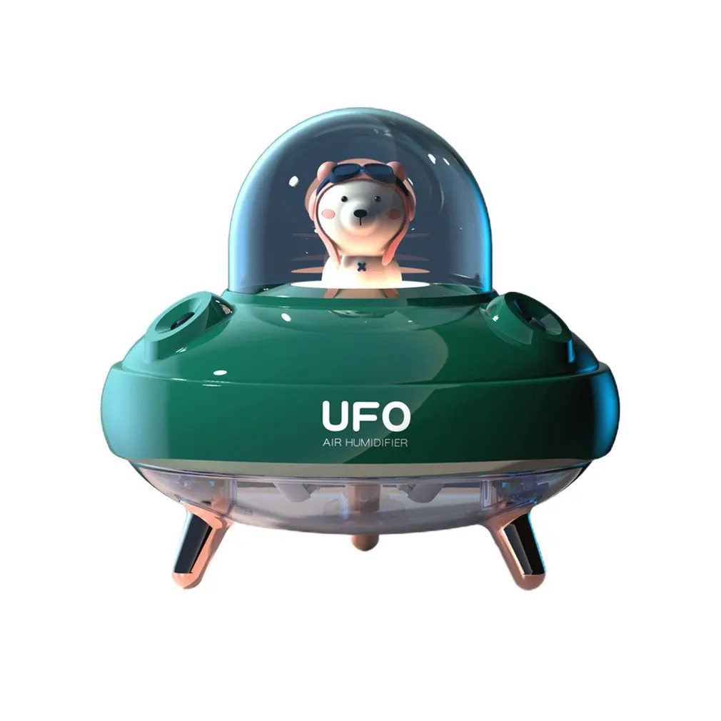 

UFO Humidifier Usb Spray Night Light Mute Bedroom Household Mini Cute Pet Moisturizer Aroma Essential Oil Diffuser